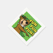 Yogi Bear Fun Fun Fun Serviette (Ecke)