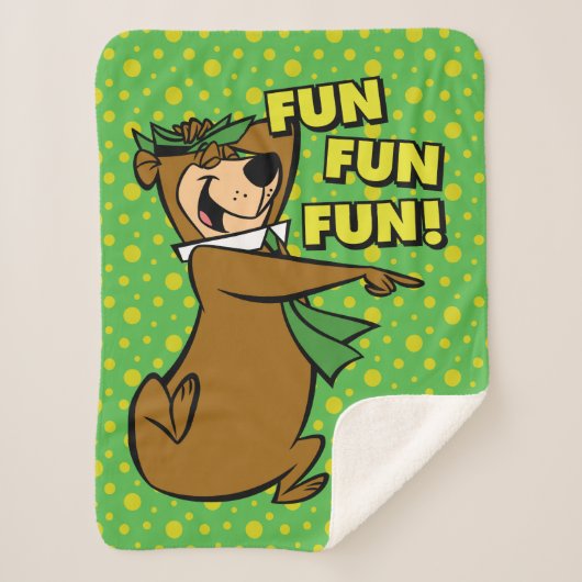 Yogi Bear Fun Fun Fun Sherpadecke (Vorderseite)