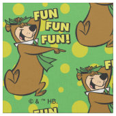 Yogi Bear Fun Fun Fun Stoff (Nahaufnahme)