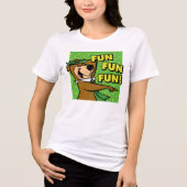 Yogi Bear Fun Fun Fun Tri-Blend Shirt (Vorderseite)
