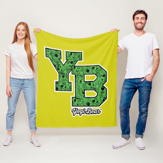 Yogi Bear Gemustert Varsity Letters Fleecedecke (Beispiel)