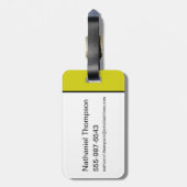 Yogi Bear Gemustert Varsity Letters Gepäckanhänger (Rückseite vertikal)