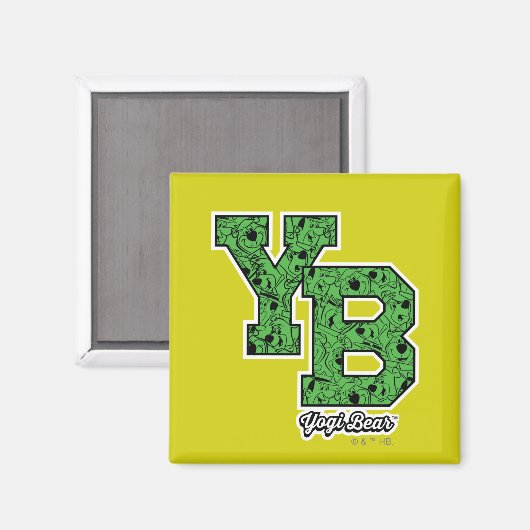 Yogi Bear Gemustert Varsity Letters Magnet (Vorderseite/Rückseite)