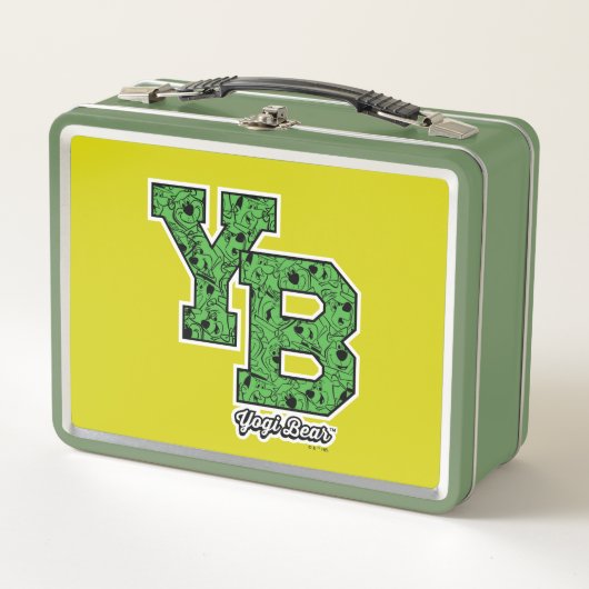 Yogi Bear Gemustert Varsity Letters Metall Brotdose (Vorderseite)