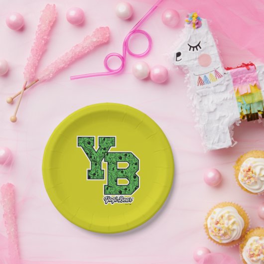 Yogi Bear Gemustert Varsity Letters Pappteller (Party)