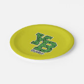 Yogi Bear Gemustert Varsity Letters Pappteller (Schrägansicht)