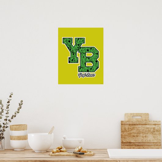 Yogi Bear Gemustert Varsity Letters Poster (Küche)