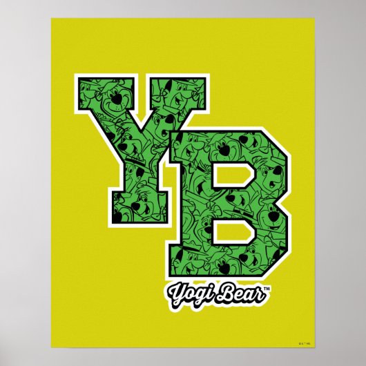 Yogi Bear Gemustert Varsity Letters Poster (Vorne)