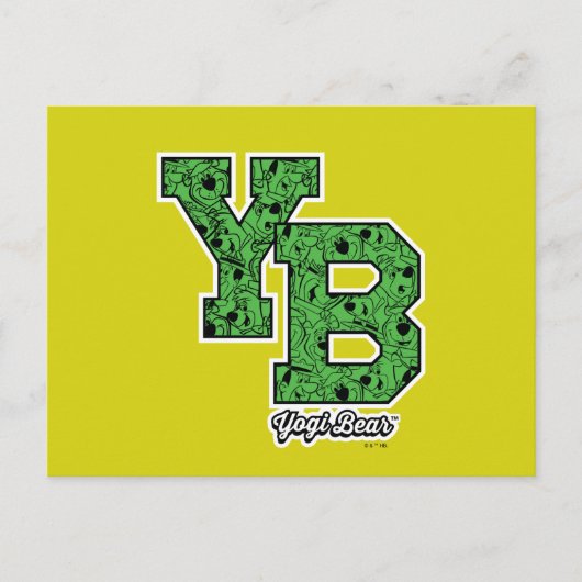 Yogi Bear Gemustert Varsity Letters Postkarte (Vorderseite)
