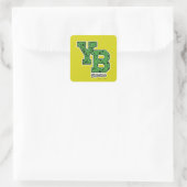Yogi Bear Gemustert Varsity Letters Quadratischer Aufkleber (Tasche)