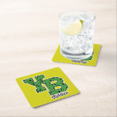 Yogi Bear Gemustert Varsity Letters Rechteckiger Pappuntersetzer (Vor Ort)