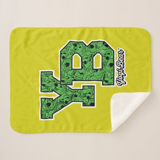 Yogi Bear Gemustert Varsity Letters Sherpadecke (Vorderseite (Horizontal))