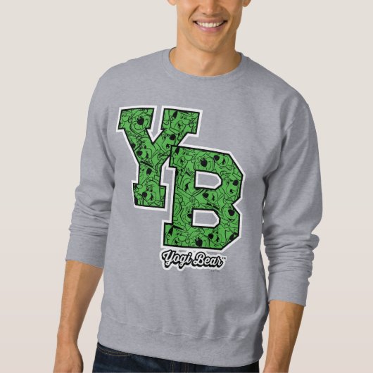 Yogi Bear Gemustert Varsity Letters Sweatshirt (Vorderseite)