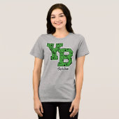 Yogi Bear Gemustert Varsity Letters Tri-Blend Shirt (Vorderseite voll)