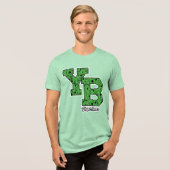 Yogi Bear Gemustert Varsity Letters Tri-Blend Shirt (Vorderseite voll)