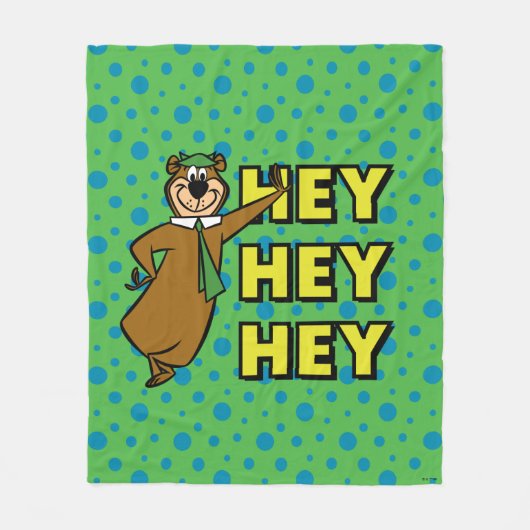 Yogi Bear Hey Hey Hey Fleecedecke (Vorderseite)