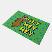 Yogi Bear Hey Hey Hey Fußmatte (Schrägansicht)