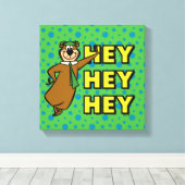 Yogi Bear Hey Hey Hey Leinwanddruck (Insitu (Holzboden))