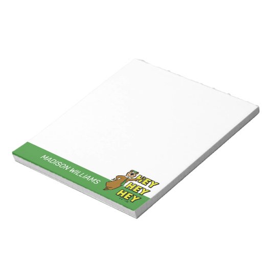 Yogi Bear Hey Hey Hey Notizblock (Rotiert)