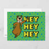 Yogi Bear Hey Hey Hey Postkarte (Vorne/Hinten)