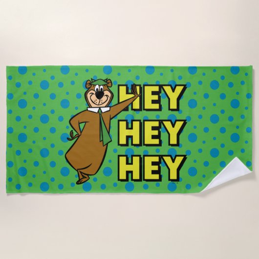 Yogi Bear Hey Hey Hey Strandtuch (Vorderseite)