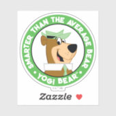 Yogi Bear lächelndes Portrait Aufkleber (Blatt)