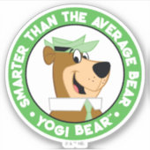 Yogi Bear lächelndes Portrait Aufkleber (Vorderseite)