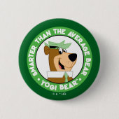 Yogi Bear lächelndes Portrait Button (Vorderseite)