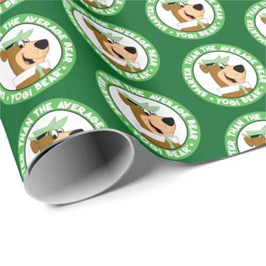 Yogi Bear lächelndes Portrait Geschenkpapier (Rolleneckpunkt)