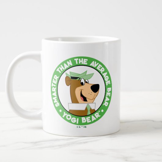 Yogi Bear lächelndes Portrait Jumbo-Tasse (Links)