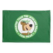 Yogi Bear lächelndes Portrait Kissenbezug (Rückseite)