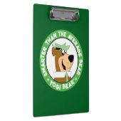 Yogi Bear lächelndes Portrait Klemmbrett (Rechts)