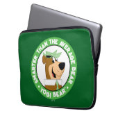 Yogi Bear lächelndes Portrait Laptopschutzhülle (Vorderseite Links)