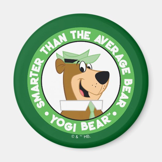 Yogi Bear lächelndes Portrait Magnet (Vorne)