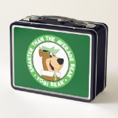 Yogi Bear lächelndes Portrait Metall Brotdose (Rückseite)