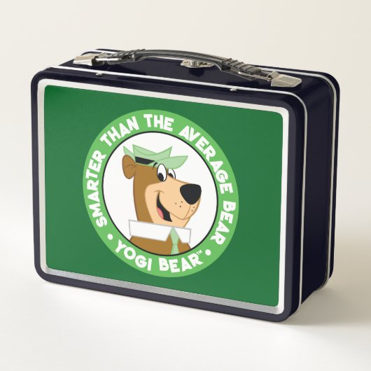 Yogi Bear lächelndes Portrait Metall Brotdose (Rückseite)