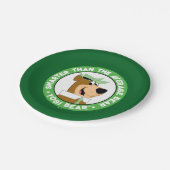 Yogi Bear lächelndes Portrait Pappteller (Schrägansicht)