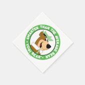 Yogi Bear lächelndes Portrait Serviette (Ecke)