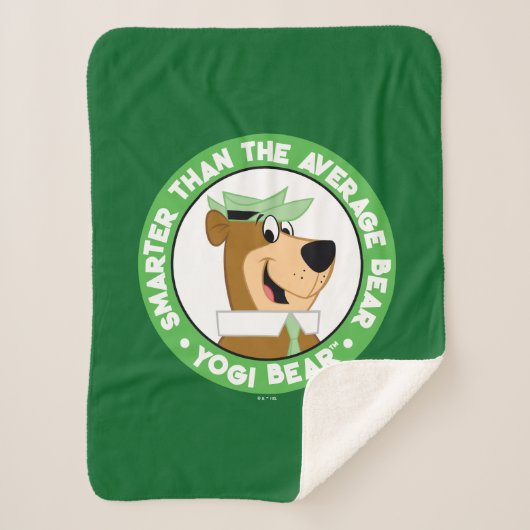 Yogi Bear lächelndes Portrait Sherpadecke (Vorderseite)