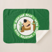 Yogi Bear lächelndes Portrait Sherpadecke (Vorderseite (Horizontal))
