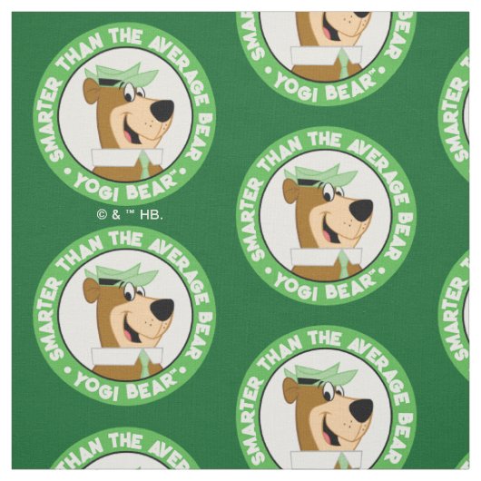 Yogi Bear lächelndes Portrait Stoff (Muster)