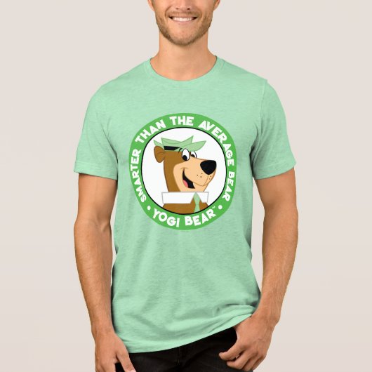 Yogi Bear lächelndes Portrait Tri-Blend Shirt (Vorderseite)