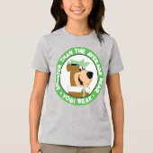 Yogi Bear lächelndes Portrait Tri-Blend Shirt (Vorderseite)