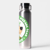 Yogi Bear lächelndes Portrait Trinkflasche (Rückseite)