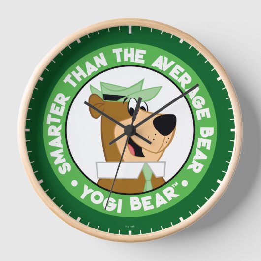 Yogi Bear lächelndes Portrait Uhr (Vorderseite)