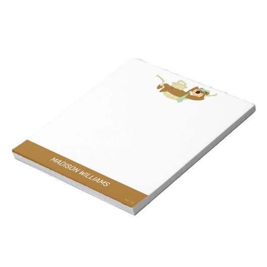 Yogi Bear Picnic Hammock Nickerchen Time Notizblock (Rotiert)