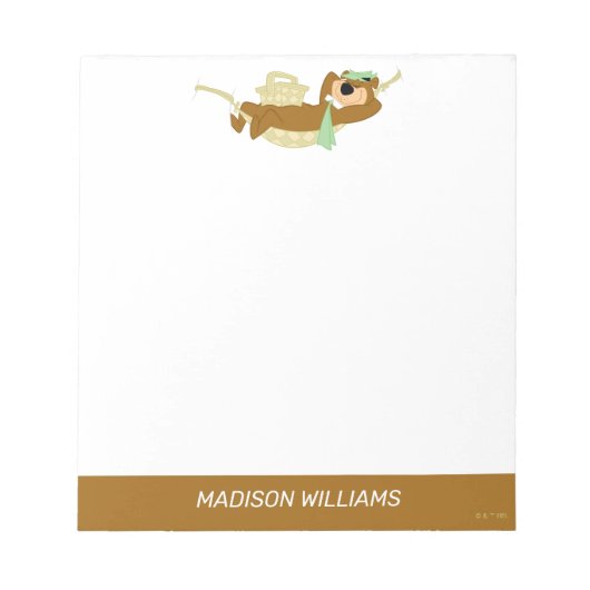 Yogi Bear Picnic Hammock Nickerchen Time Notizblock (Vorderseite)