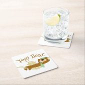 Yogi Bear Picnic Hammock Nickerchen Time Rechteckiger Pappuntersetzer (Vor Ort)