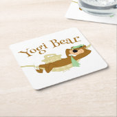 Yogi Bear Picnic Hammock Nickerchen Time Rechteckiger Pappuntersetzer (angewinkelt)