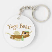 Yogi Bear Picnic Hammock Nickerchen Time Schlüsselanhänger (Rückseite)